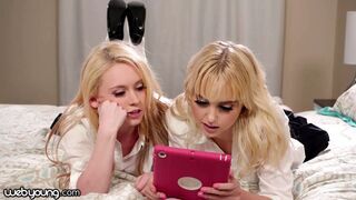 Chloe Cherry és egyetemista kurvája lezbi kísérletezésre adja fejét