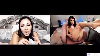 Evelyn Claire és Gianna Dior tinédzser lezbi webcamos önnönélvezése