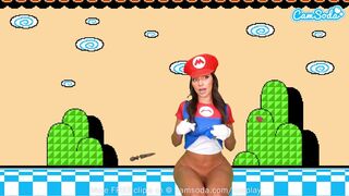 Sisi Rose bazinagy popós cosplayje super mario makerben bula squirt órással