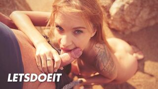 Angel Piaff szöszke csábítója zsíros brét szopogatóan a tengerparton