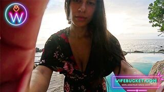 WifeBucket Vágyai - Lágy MILF Lovagol a Naplementében Gigászi Mellekkel és Szenvedéllyel